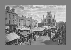 Market Place, Selby, c1900 av Poulton and Co