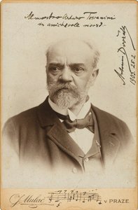 Porträtt av kompositören Antonin Dvorak 1841-1904, ca. 1900. av Prague . Photo studio J. Mulac