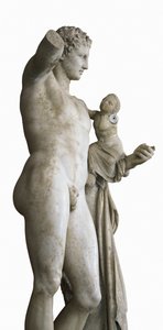 Hermes bär barnet Dionysos, ca. 330 f.Kr. (marmor)