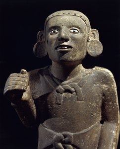 Förcolumbiansk civilisation: skulptur av en aztekisk präst av Pre Columbian
