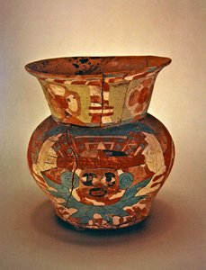 Dekorerad vas, Teotihuacan Culture (keramik) av Pre Columbian Pre Columbian