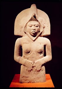 Kvinnlig fruktbarhetsfigur, Huaztec av Pre Columbian