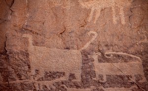 Petroglyfer, Chaco Culture National Historical Park, 2014 (foto) av Precolombian Precolombian
