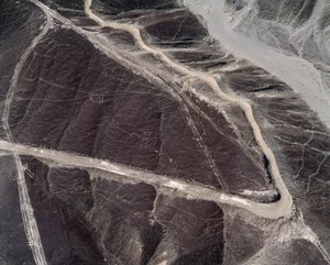 Flygfoto över Nazca-linjerna (fotografi av Prehistoric Prehistoric