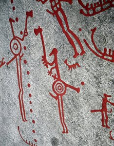 Nordisk bronsålder: jägare, hällristningar i Tanum, Sverige av Prehistoric Prehistoric