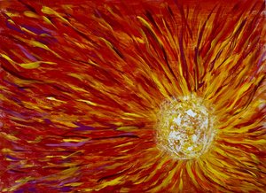 Eldig abstrakt sol av Preston Harmon