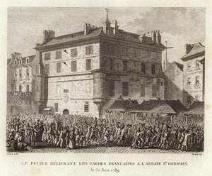 Folket som levererar de franska vakterna vid klostret St Germain