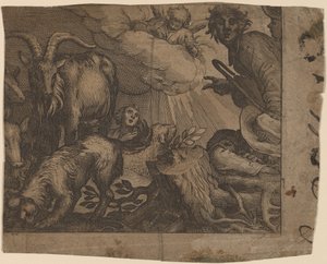 Bebådelse till herdarna av Probably Netherlandish 17th Century
