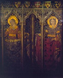 Änglar, rekonstruktion av en vägg en målning ursprungligen i St. Stephen