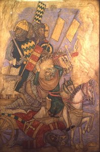 Antiochos historia, rekonstruktion av en vägg, en målning ursprungligen i Painted Chamber of the Palace of Westminster