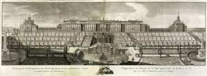 Utsikt över det stora palatset i Peterhof, 1761 av Prokofy Artemyevich Artemyev