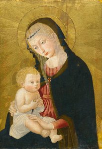 Madonna och barn, efter 1445 (tempera och bladguld på panel)