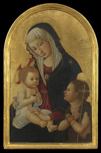 Jungfru och barn med en guldfink och spädbarnet Saint John, efter 1460 (tempera på panel) av Pseudo Pier Francesco Fiorentino