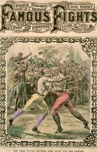 Den första striden mellan John Gully och Bob Gregson, 1807 sent 1800- eller tidigt 1900-tal.