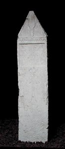Votiv stela med en caduceus, från Kartago, 3:e-2:a århundradet f.Kr. (kalksten) av Punic Punic