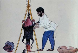 Butcher, ca 1890 (akvarell på papper)