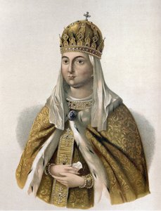 Porträtt av Eudoxie Strechnieva (1608-1645), hustru till tsar Michael I av Ryssland (Mikhail Fyodorovich Romanov)