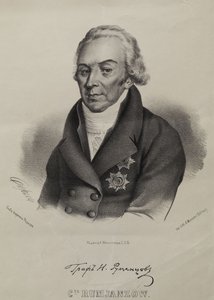 Porträtt av greve Nikolay Petrovich Rumyantsev 1754-1826