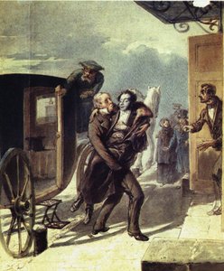 Pushkin efter duellen, 1855