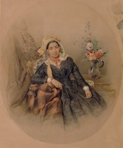Porträtt av friherrinnan Iuliania Ivanovna Klodt von Jürgensburg, 1845 av Pyotr Fyodorovich Sokolov