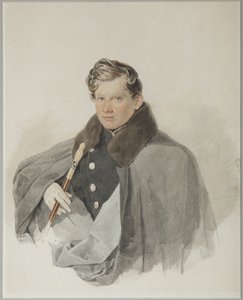 Porträtt av greve Sergei Vasilyevich Trubetskoy 1815-1859, 1835 av Pyotr Fyodorovich Sokolov