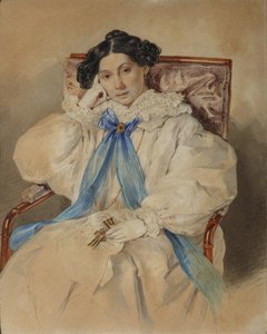Porträtt av Elizabeth Mikhailovna Khitrovo 1783-1839, 1838
