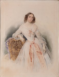 Porträtt av Praskovia Nikolaevna Ryumina 1821-1897, 1847 av Pyotr Fyodorovich Sokolov