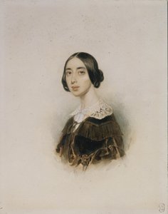 Porträtt av sångerskan och kompositören Michelle Pauline Viardot-García 1821-1910, 1843-1845 av Pyotr Fyodorovich Sokolov