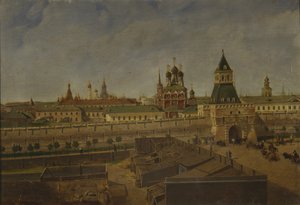 Ilyinsky-portarna i Moskva, mitten av 1800-talet. av Pyotr Ivanovich Moiseyev