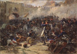 Slaget vid Smolensk i augusti 1812, 1956 av Pyotr Ivanovich Zhigimont