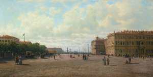 Palatstorget i Sankt Petersburg, 1860-talet.