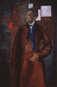 Porträtt av scenproducenten Vsevolod Meyerhold 1874-1940, 1925