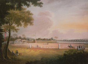 En bågskytteturnering vid ett militärläger, ca 1850 av Qing Dynasty Chinese School