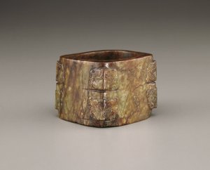 Cong (jade) av Qing Dynasty Chinese School