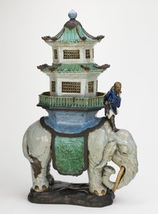 Rökelsebrännare, Shiwan (Shekwan) ugnar, Guangdong-provinsen, Kina, mitten av 1600-talet och slutet av 1800-talet (stengods)
