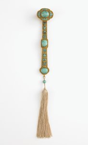 Ruyi scepter, Qianlong regeringstid (guld, turkos och siden)
