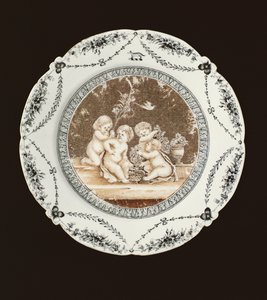 Sidoplatta, Qianlong-period, ca 1782 (porslin)