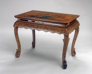 Bord, Kangxi-perioden (1662-1722) (lackerat trä & hampaduk) (se även 272134)
