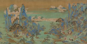 Kejsar Minghuangs resa till Sichuan, Freer Gallery of Art av Qiu Ying