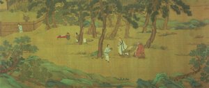 Zhao Mengfu skriver hjärtsutran i utbyte mot te