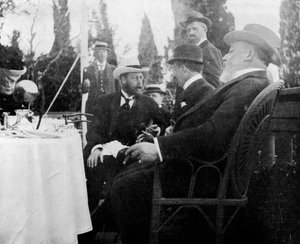 Prins George 1865-1936, den blivande kungen George V, Korfu, Grekland, 1908.