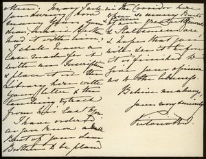 Brev från drottning Victoria till Mary Augusta Gordon, Windsor Castle, 16 mars 1885