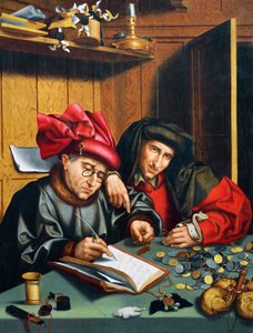 Penninglångivare, cirka 1515, av Quinten Metsys (1466-1530), Nederländerna
