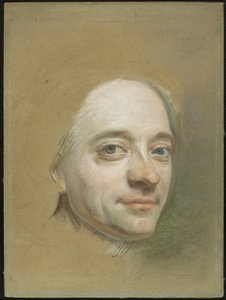 Självporträtt, ca 1737 (pastell på grönbrunt papper) av Quentin de la Latour