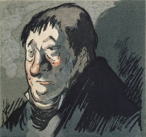 "Le Pere Goriot", illustration till romanen av Honore de Balzac (1799-1851), utgiven av Rene Kieffer i Paris 1922.
