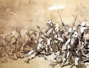 Slaget vid Adoua 1896 av Q. Cenni. sd. omkring 1896. av Quinto Cenni