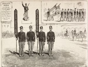 Inspektion av brigaden romer från den italienska armén, 16 mars av Quinto Cenni