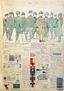 Uniformer of Kingdom of Italy av Quinto Cenni, färgplatta av Quinto Cenni