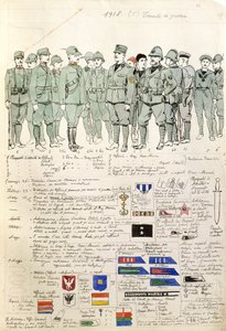 Uniformer of Kingdom of Italy av Quinto Cenni, färgplatta av Quinto Cenni