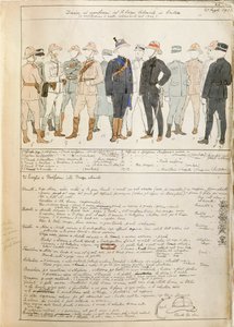 Uniformer av Royal Corp of Colonial trupper of Kingdom of Italy i Eritrea, färgplatta av Quinto Cenni av Quinto Cenni